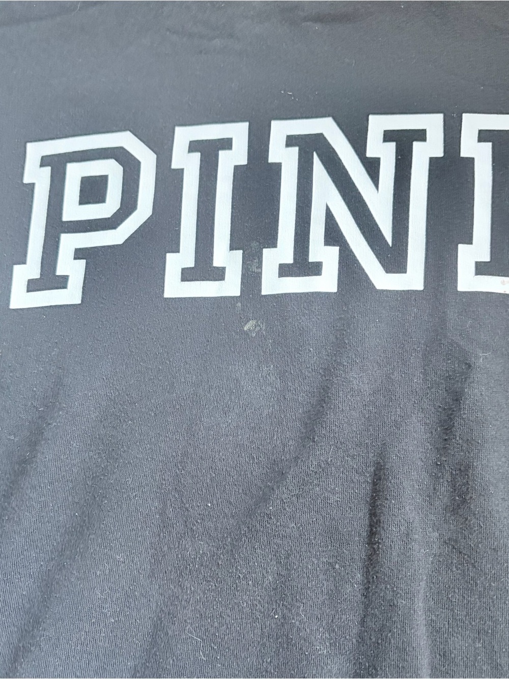 PINK Victoria’s Secret Black Crewneck Sweatshirt Size Small - Picture 3 of 6